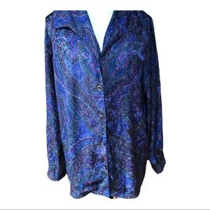 Super 80’s Purple Blouse